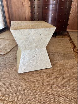 Set of 2 Rosecliff Heights Capiz Shell Mosaic End Tables
