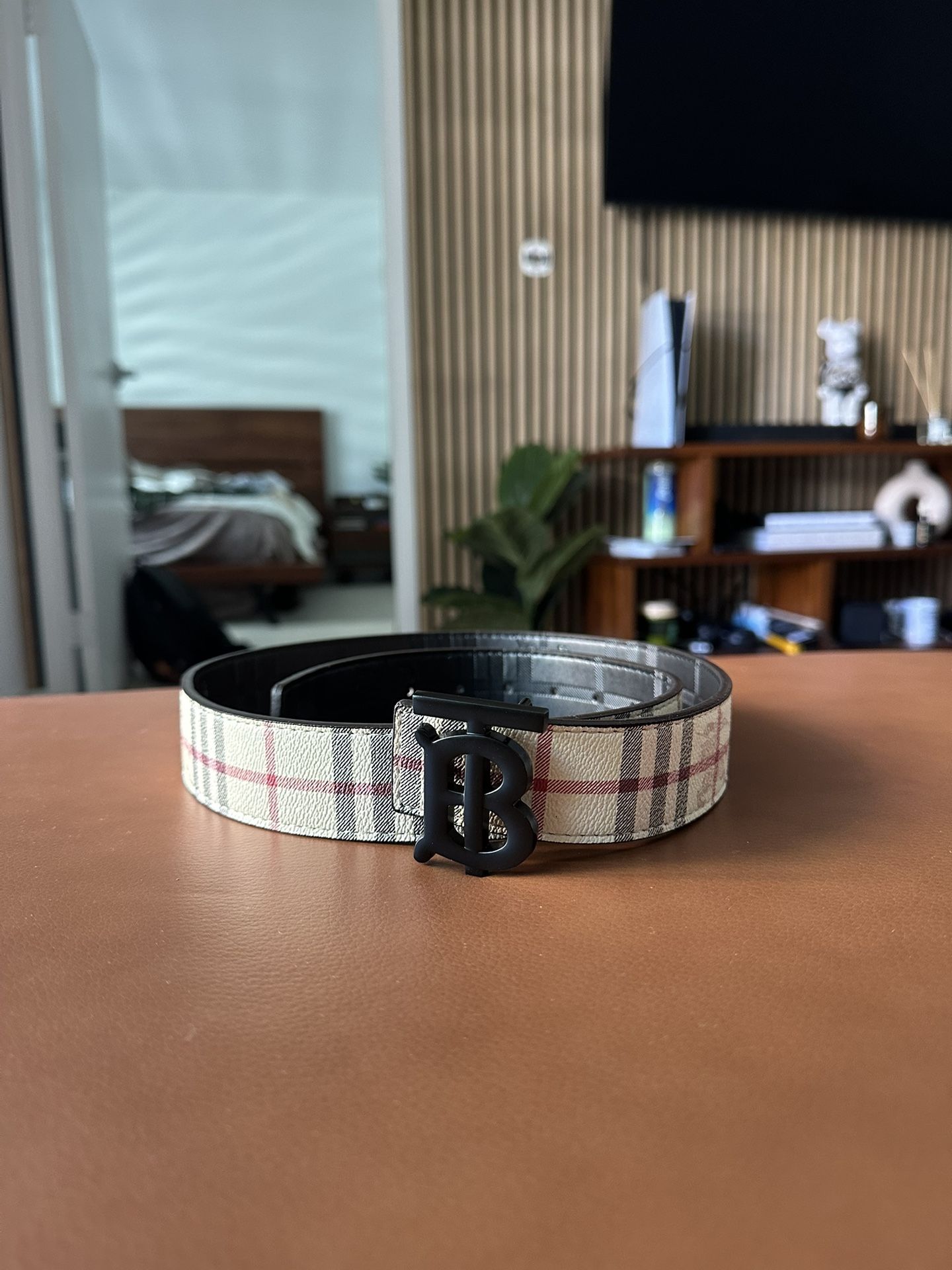 Burberry Belt Men Reversible Beige/Black