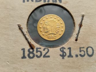 California Gold" (plated) Indian Head Round 1/2 Replica