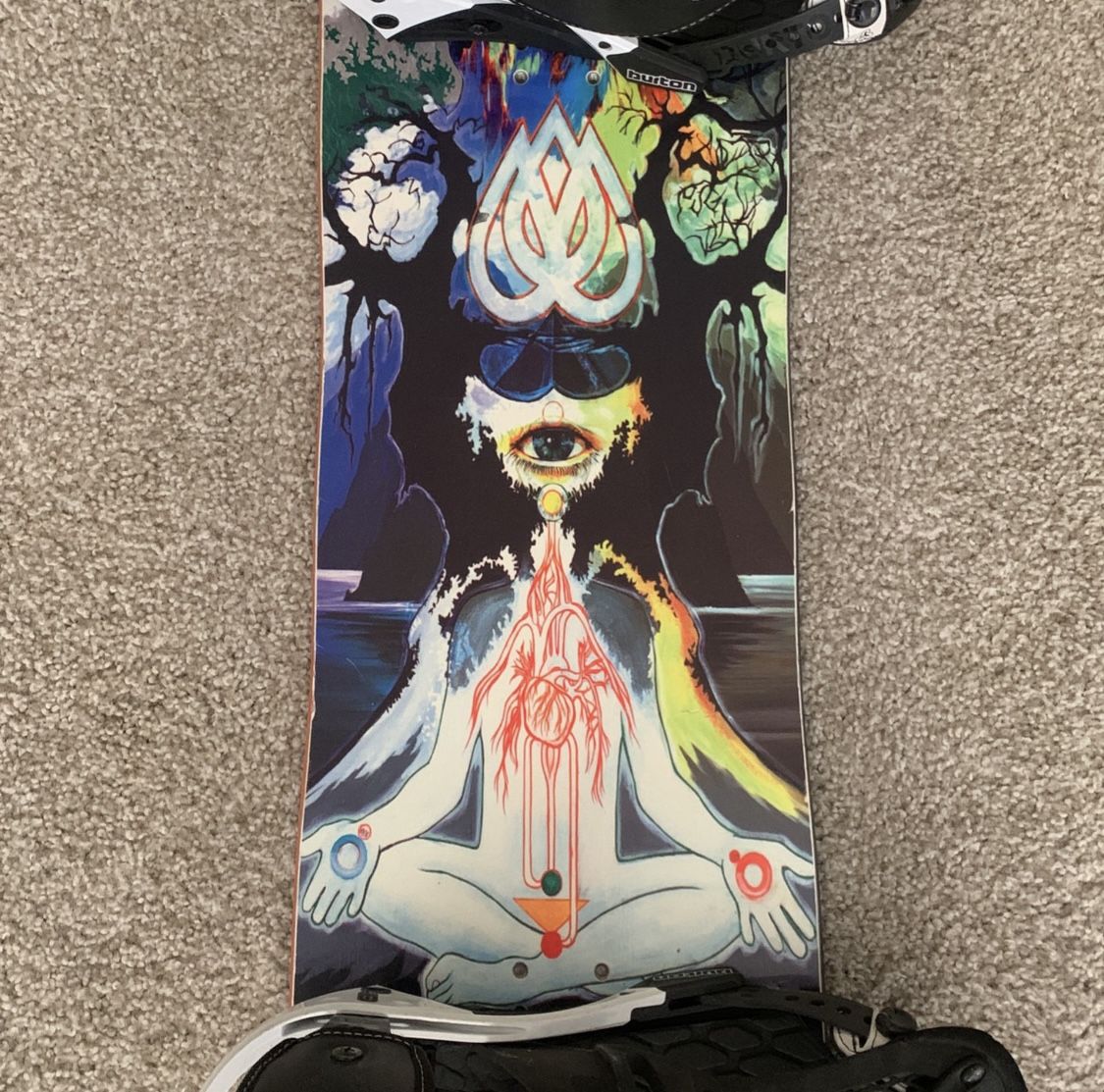 Lib tech snowboard W/Burton bindings