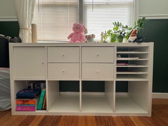 IKEA Kallax Shelving Unit with Inserts
