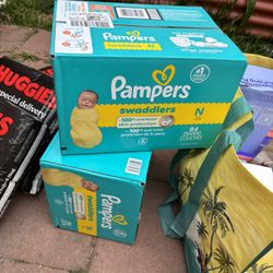 Newborn Diapers And Breastfeeding Supplies