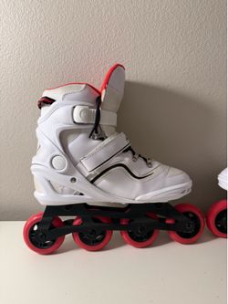 Ultra Wheels Inline Skates – Adult Size 8 – White/Red – Clean Condition