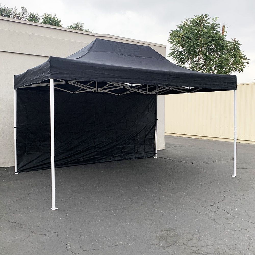 New in box $160 Heavy-Duty Canopy 10x15 FT with (1) Sidewall, Ez Popup Outdoor Party Tent (2 colors)