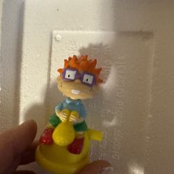 1998 Rugrats Chuckie on Rocking Horse Wind Up Action Figure Burger King Works