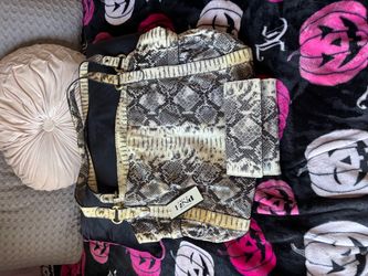 NWT The Find Snakeskin Print Shoulder Bag & Matching Wallet Set - Brand New