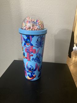 Stitch Stainless Steel Cup Light Up With Straw ( 24 Oz)