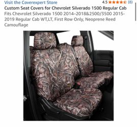 Coverexpert Custom Neoprene Reed Camouflage Seat Covers for Chevrolet Silverado 1500/2500/3500