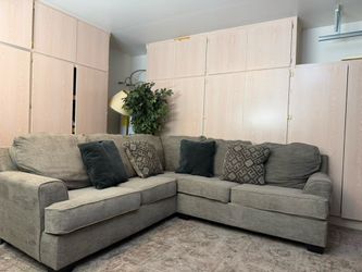 Gray sectional- free delivery