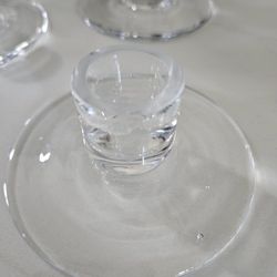 Set Of 3 Glass Candle Holders
