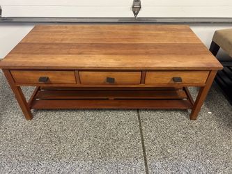Wood coffee table
