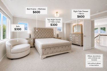 Beautiful Ashley Furniture Bedroom Set & Round Sofa - Moving Sale!