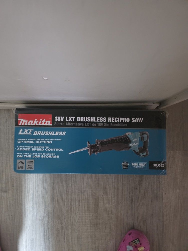 Makita XRJ05Z 18V LXT Lithium-Ion Brushless Cordless Recipro Saw, Tool Only