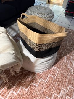 2 Large Bohemian style baskets/totes