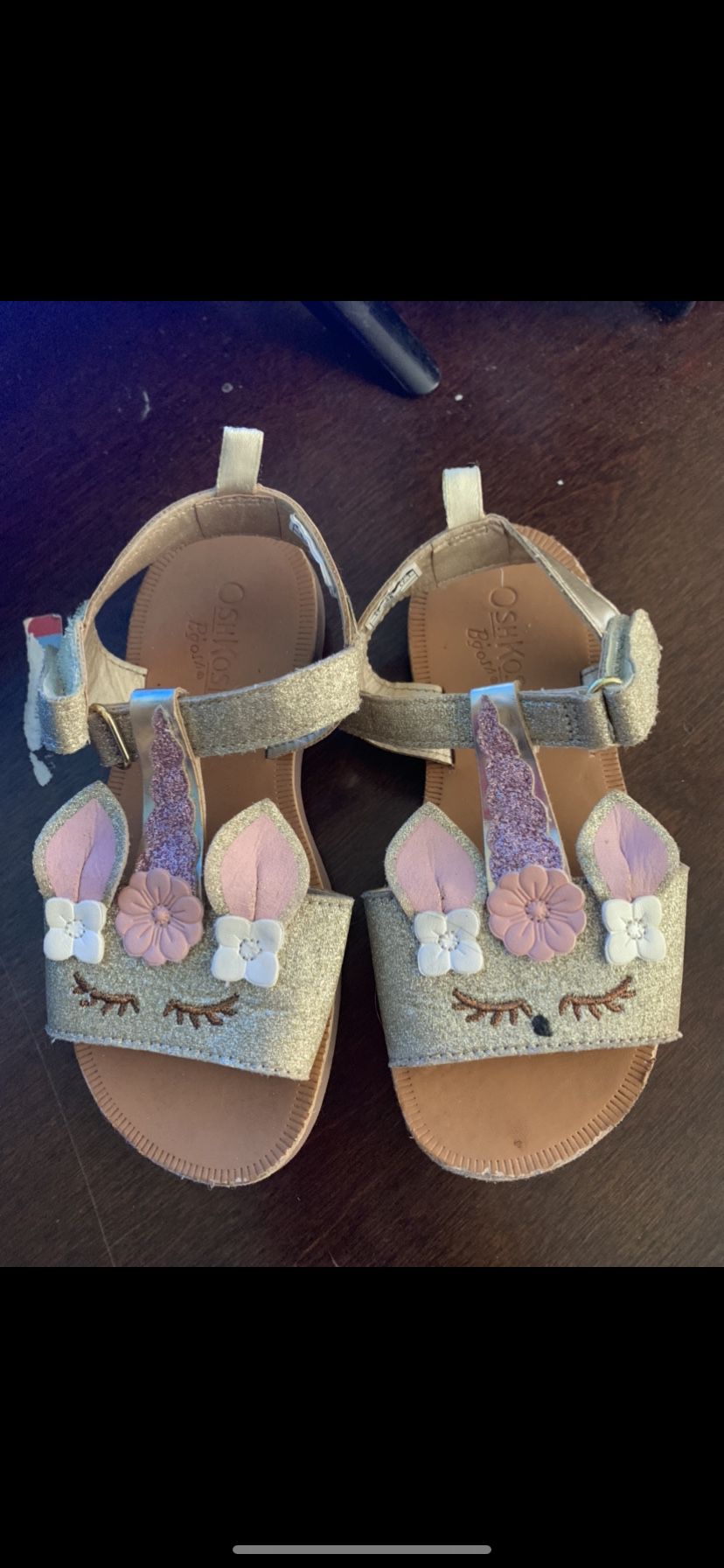 Girls toddler unicorn sandals