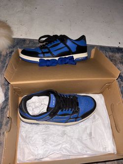 AMIRI Black and Blue Low-Top Men's Sneakers