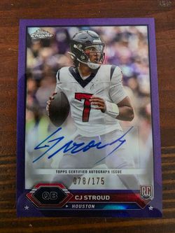 CJ Stroud Topps Chrome RC Auto Purple /175