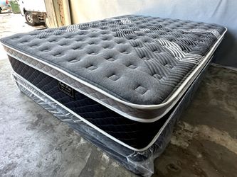 Full Oasis Thermal Comfort Europillow Top 12inch Mattress And Boxspring