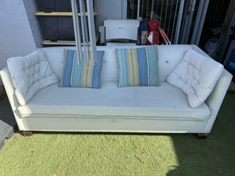 Off White Leather Couch