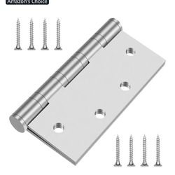 Heavy Duty Hinges,304 Stainless Steel Door Hinges 4-1/2 Inch,4.5"x 4" Ball Bearing Door Hinges