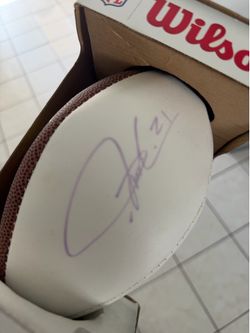 Ladanian Tomlinson mini football autographed