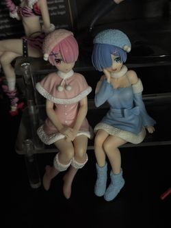 Rem and Ram Noodle Stopper Figure BUNDLE - Re:Zero Anime Figures
