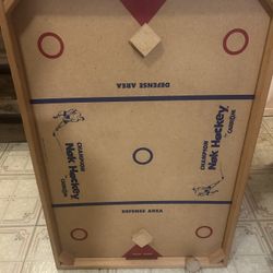 Vintage Knock Hockey Game Board W/ Puck NO STICKS