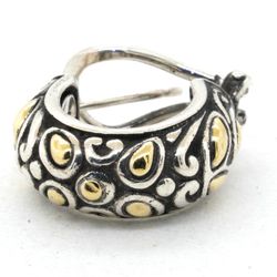 John Hardy 18K YG & 925 Sterling silver Semi-Hoop Curved Earrings  ⭐️⭐️⭐️BEST OFFER TAKES IT⭐️⭐️⭐️