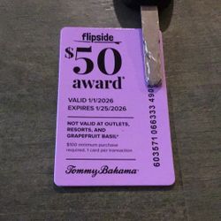 4 Tommy Bahama $50 Award Cards