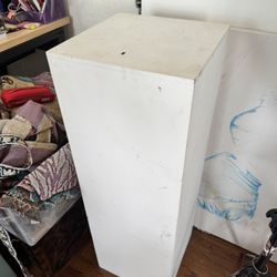 Art pedestals, Platform For Art, Plinth For Sculpture - white And Pink