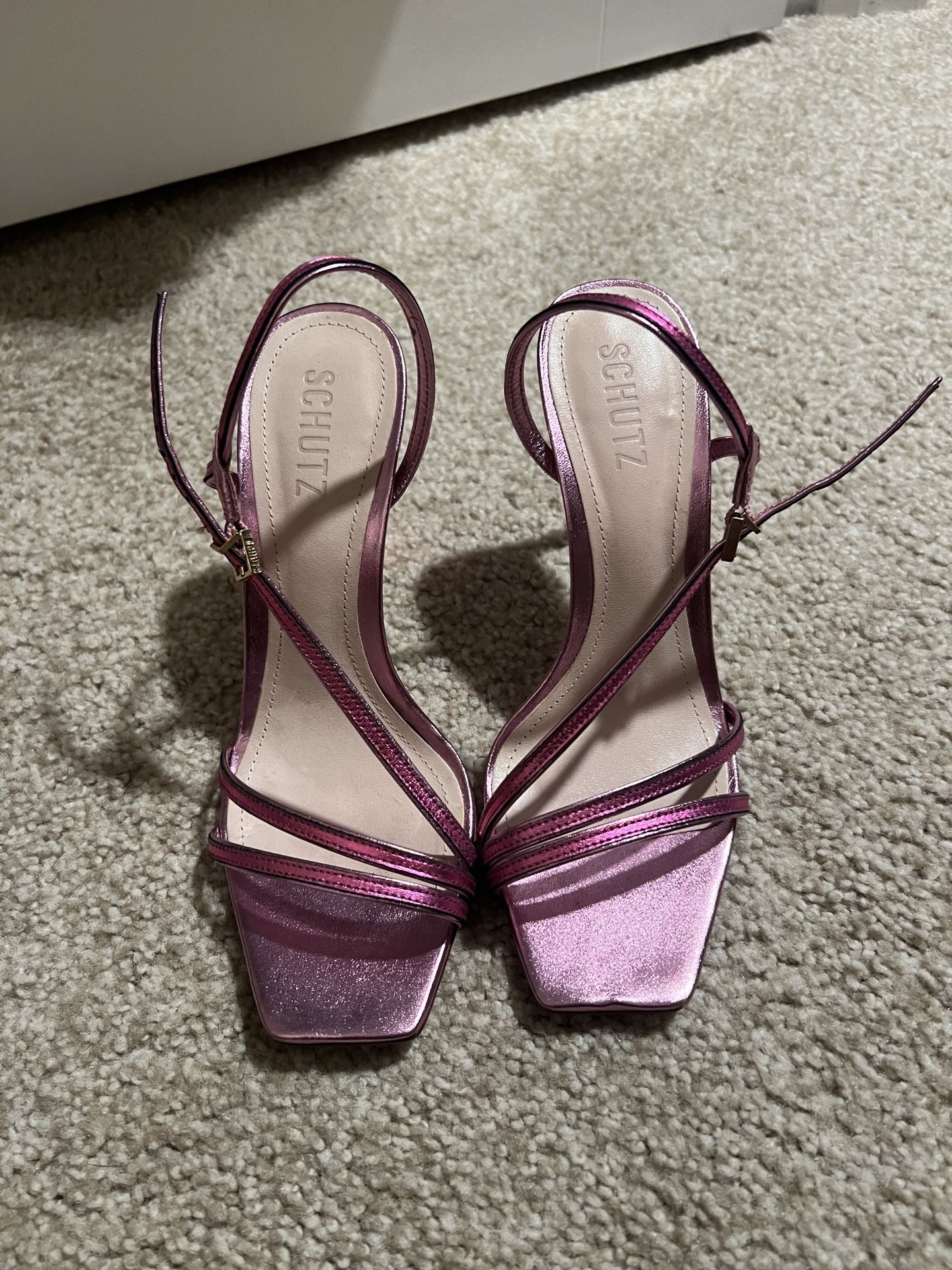 Schutz Pink Straps Heels size 8