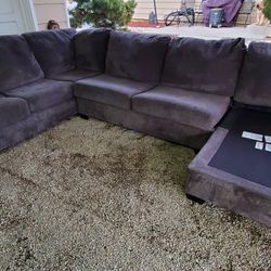 Ashley Furniture 3-piece Sectional Couch. Missing One Cushion. Delivery Available