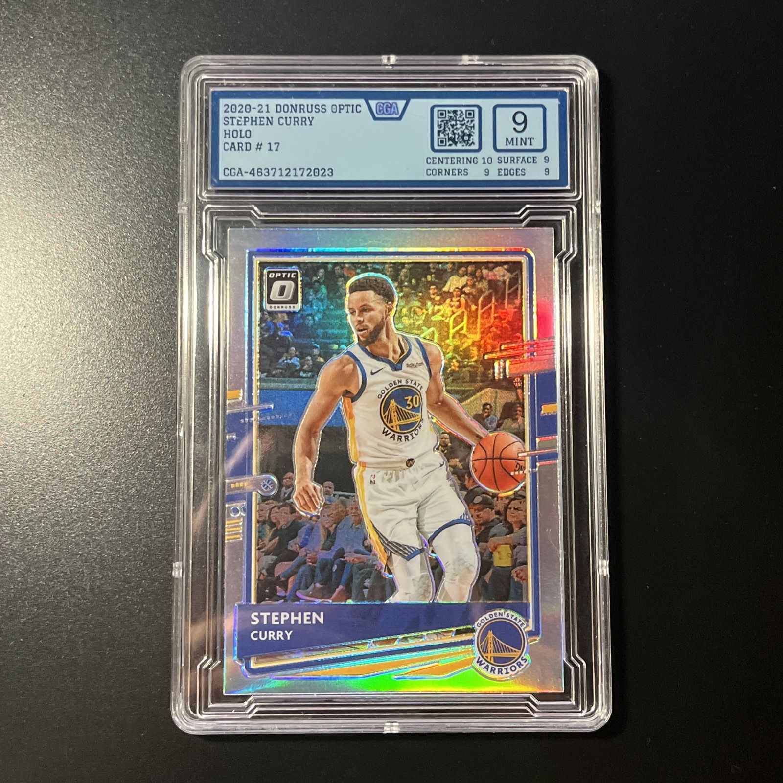 2020-21 Donruss Optic Holo Steph Curry CGA PSA BGS CGC CSG 9