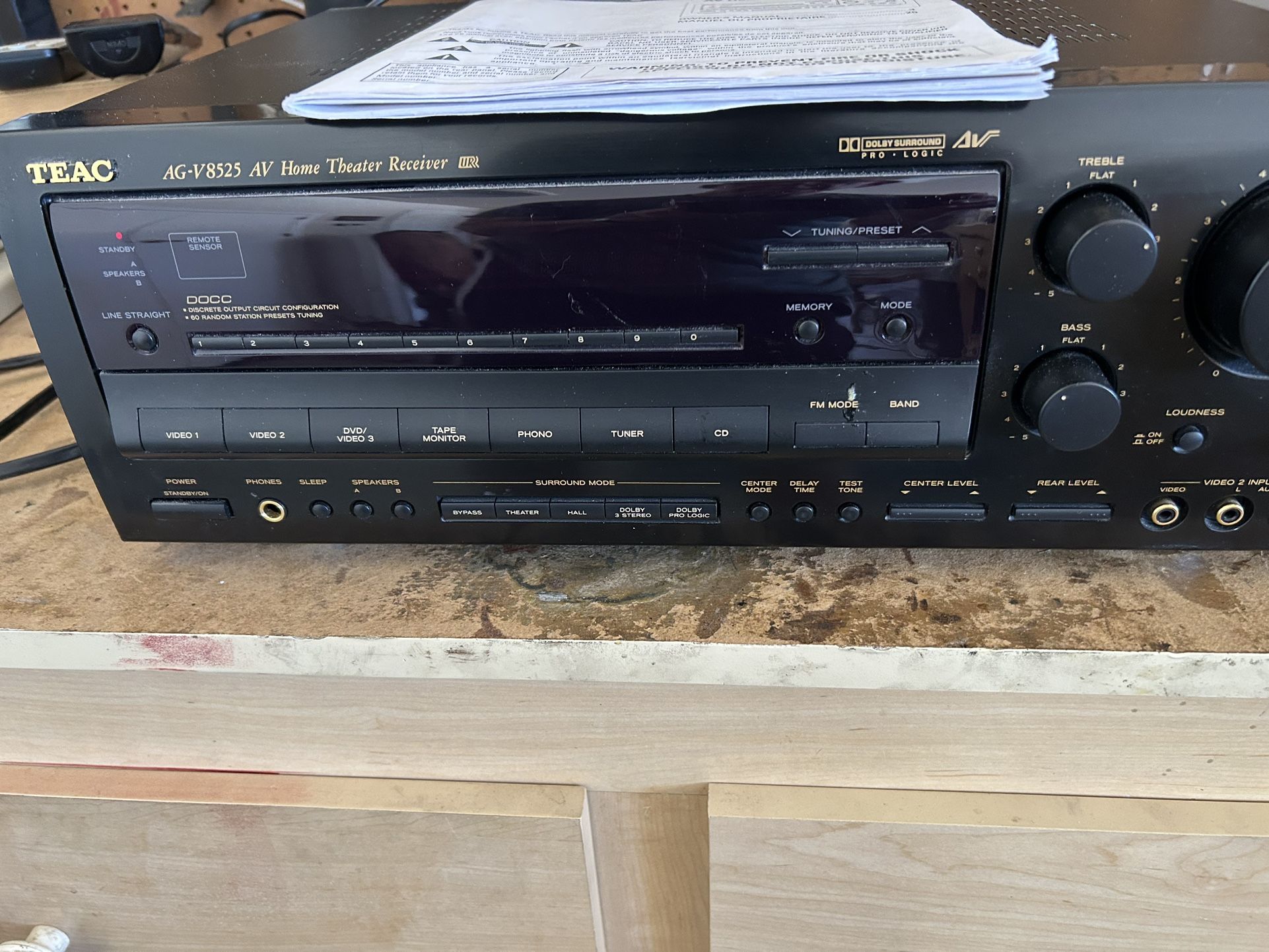 TEAC Surround Sound Receiver. AG V-8525