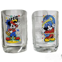 Vintage 4 2000 McDonalds Walt Disney Mickey Mouse Drinking Glasses
