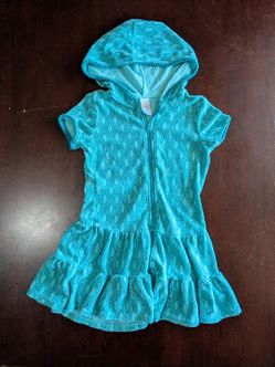 Girls Zippered Swim Suit Cover Up Dress Size Small 6/6X - Everett, WA