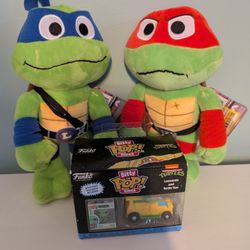 Teenage Mutant Ninja Turtles Plush & Funko Bundle 