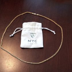 26-Inch 18K Gold / Sterling Silver Braided Rope (4mm) - CHEAP!