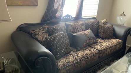 Sofa Love Seat Plus 3 Glass Tables