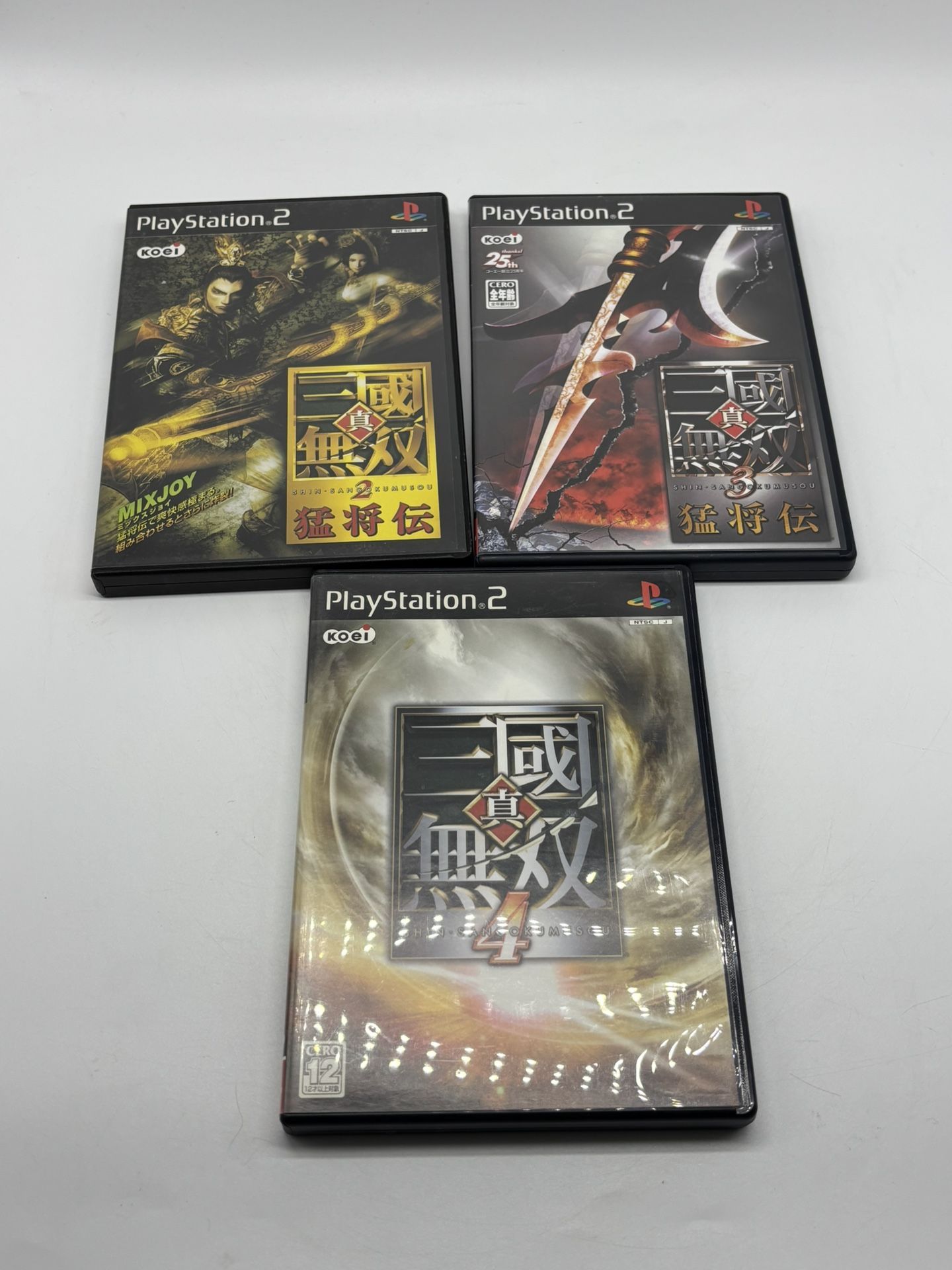Lot Of 3 Shin Sangoku Musou Dynasty Warriors Sony PlayStation 2 Japanese Import
