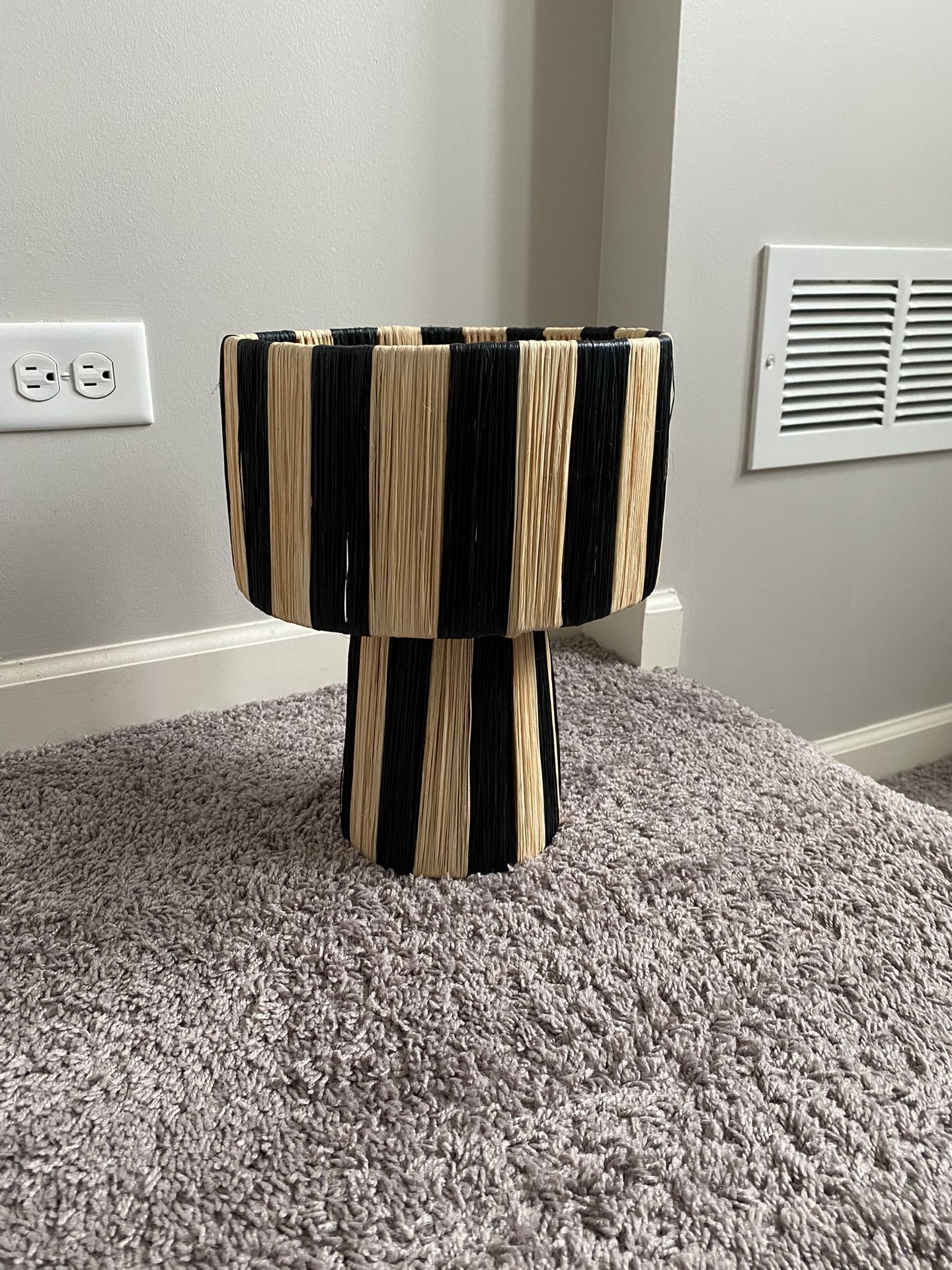 Pair Of Raffia Table Lamp Shades