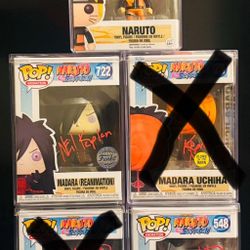 Signed Naruto Funkos 