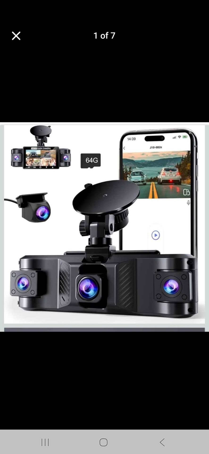 4 Channel Dash Cam Front Rear Side Camera WiFi Night Vision 64GB