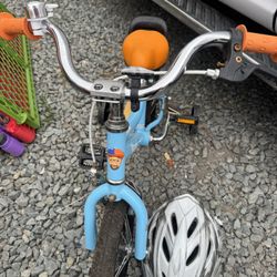 Kids Bike And Helmet Tons Of Fun For Children Outdoors 