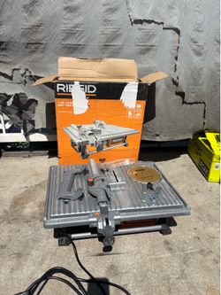 Top Rated Shop RIDGID 6.5-Amp 7 in. Blade Corded Table Top Wet Tile Saw