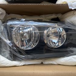 06-10 Dodge Charger Black Clear Reflector Headlights Corner Lights
