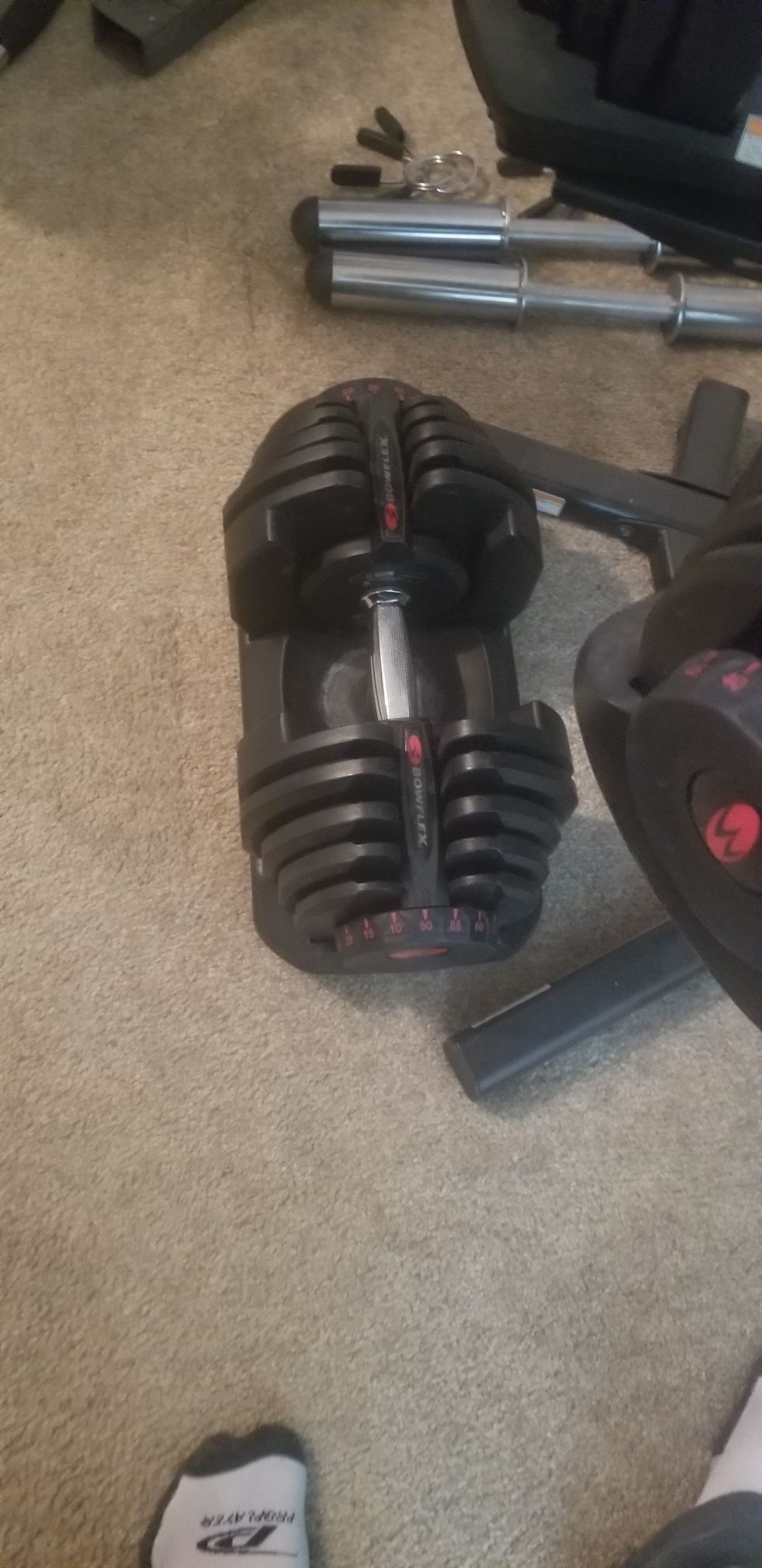 SINGLE Bowflex adjustable dumbbell 1090 10lbs-90lbs