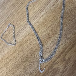 Real Silver Necklace And Bracelet