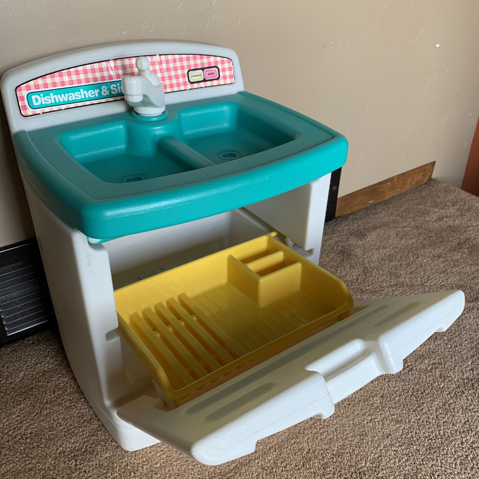 Vintage Step 2 Dishwasher & Sink Kids Toy Life Size Imaginative Play Preschool Daycare 90s WELL MADE
