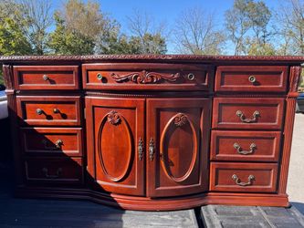 Large Ornate Carved Wood Buffet/Sideboard